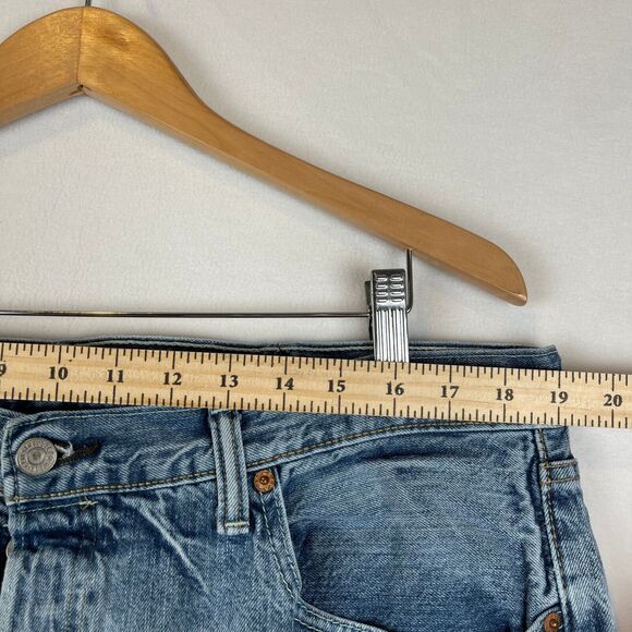 VTG Levis 501 Jeans Mens 38x30‎ Blue Straight Button Fly Stone Wash Y2K Denim - Picture 5 of 11